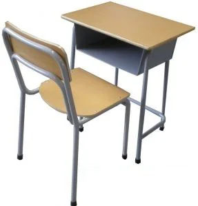 harga meja kursi kayu siswa guru belajar di kelas  